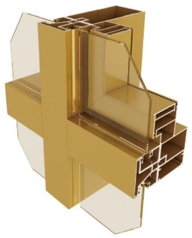 Structure Diagram of Series 138-185 HiddenFrame Curtain Wall