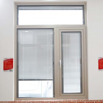 Champagne Aluminum Casement Security Screen Windows