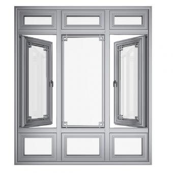 Chinese Style Archaize Double Glazed Aluminium Casement Windows