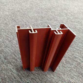 Red Powder Coating Surface Aluminium Window Profile