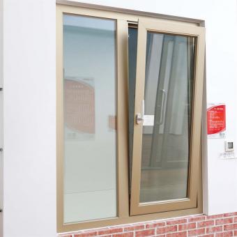 Gold Spray-painted Bottom-hung Casement Aluminum Windows