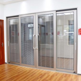 Champagne Frame Kitchen Bathroom Room Aluminum Sliding Door